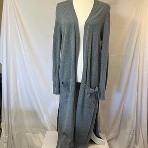 Matty M duster no button blue sweater with pockets